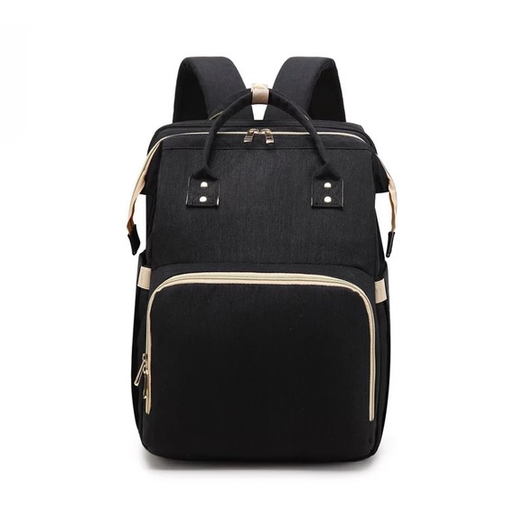 Diaper Backpack Changing Station Baby Crib Black - Picture 1 of 6
